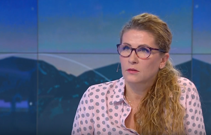 Bernadeta Piotrowska jako komentatorka TVP