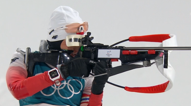 Monika Hojnisz Hochfilzen na strzelnicy