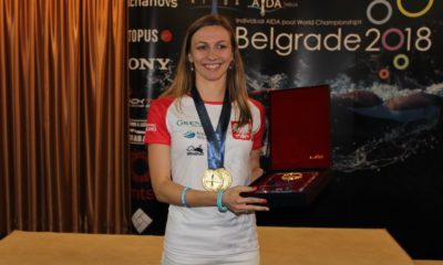 Magdalena Solich-Talanda na podium