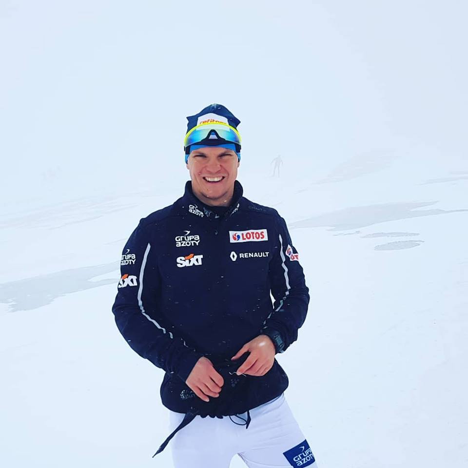 Maciej Staręa na lodowcu