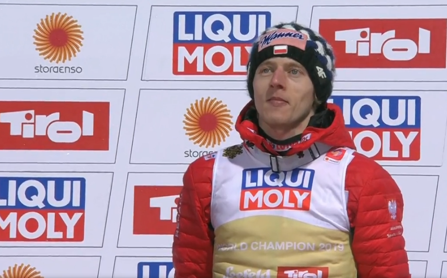 Dawid Kubacki na podium