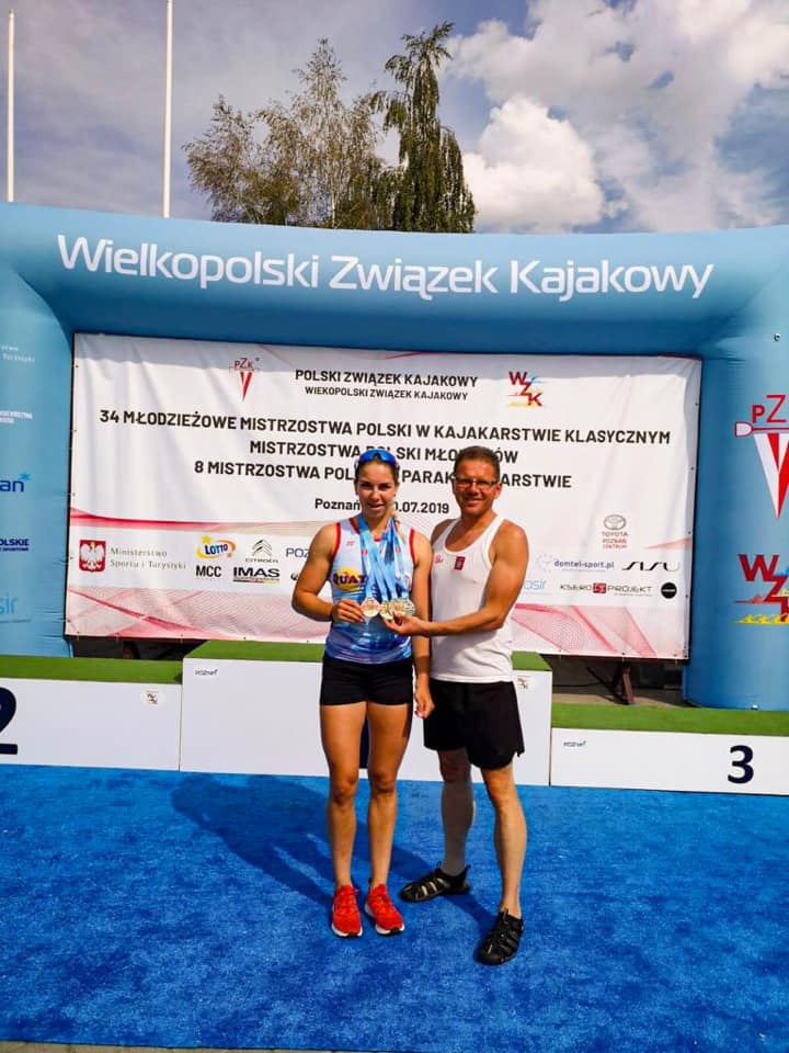 Małgorzata Puławska z trenerem
